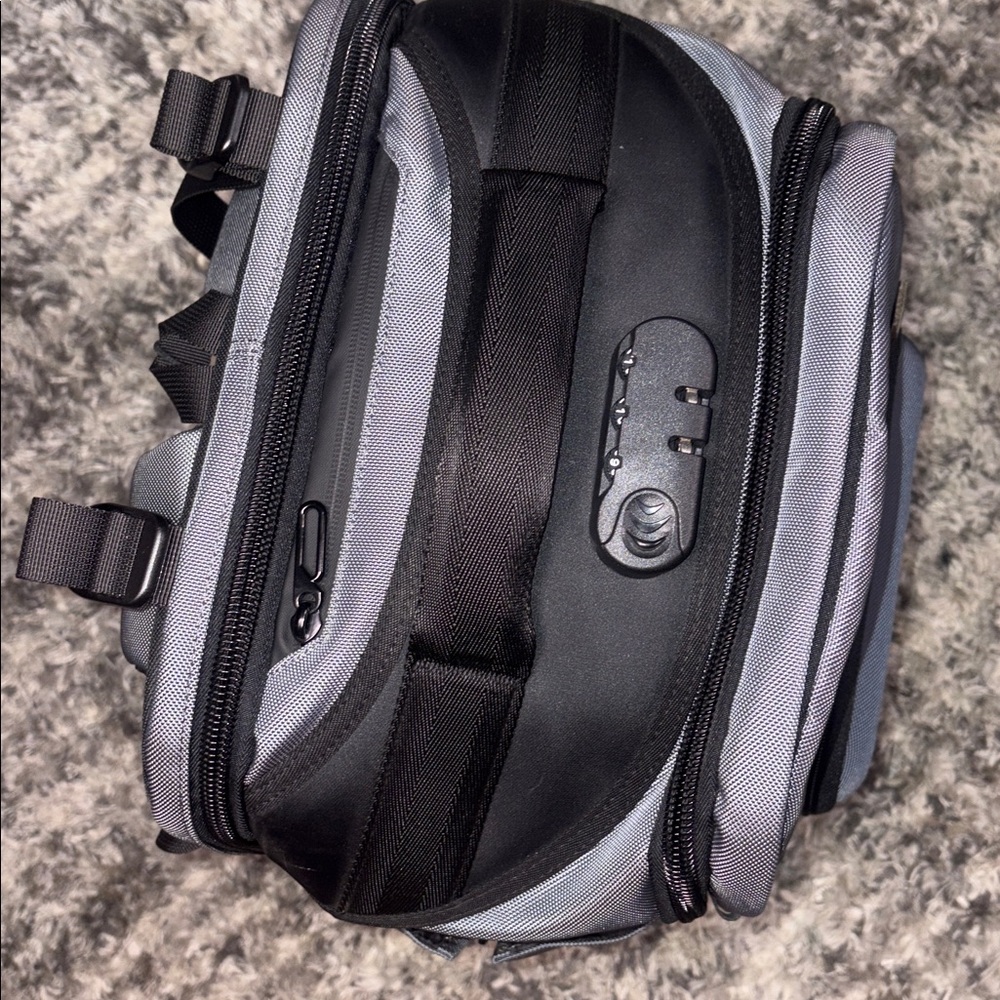 Gray Men's Backpack with Front Organizer Pockets - Picture 3 of 10